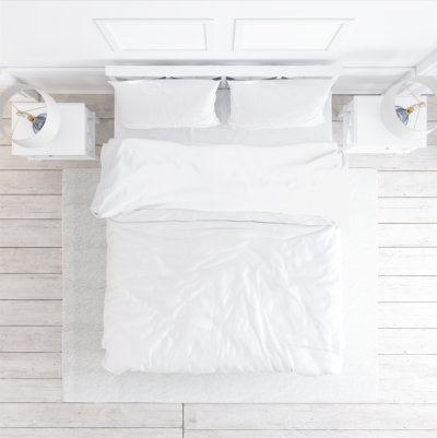 Baumwoll-Bettwäsche 160x200 Weiß