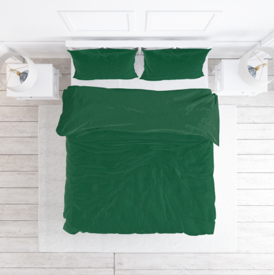 Baumwollbettwäsche 160x200 Dunkelgrün