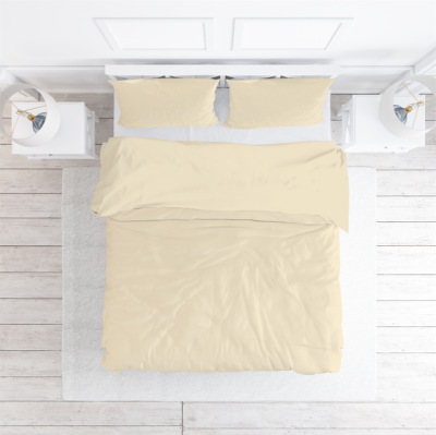 Baumwollbettwäsche 160x200 Cremefarben