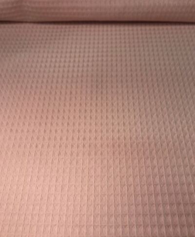 Waffelstoff in Altrosa