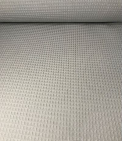 Waffelstoff in Hellgrau